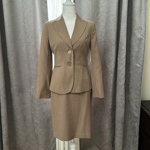 Ann Klein Petite Skirt Suit with Two Button Blazer